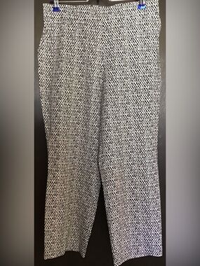 MarlaWynne Black and White Straight Leg Pants